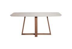 Mesa de Jantar Bennett  180 cm Natural c/ Vidro Província (611886)