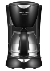  Cafeteira Elétrica Multilaser Gourmet 220V 200W Capacidade de 15 Xícaras + Colher Dosadora + Filtro Permanente Preta - BE02 (603837)