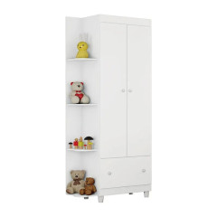 Roupeiro Infantil 22634 Gutti 2Pt Branco 79X188X40 - Móveis Estrela (637712)