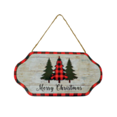 Placa Decorativa 25262 3 Árvores De Natal 31 X 16 Cm - Magizi (643002)