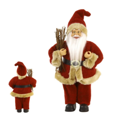 Boneco De Natal Papai Noel Em Pe 30 Cm Vermelho / Bege - D&A (658535)