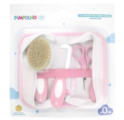 Kit higiene com cerdas naturais 5 peças 870 Rosa-Pimpolho(645640)