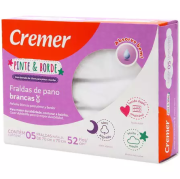 Fralda Pinte Borde Branco C/5 70X70 Cremer (252270)