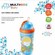Copo Térmico Com Canudo de Silicone Cool Multikids Baby (460513)