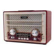 Rádio Portatil Retro Bluetooth Usb Radio Am/Fm Leitor De - Hot Sat  (589359)