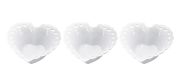 Jogo de 3 bowls coração em porcelana L9,9xP9,2xA4cm (592639)