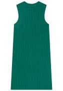 Vestido Curto 00474 Básico Canelado Verde Lunelli (615437)