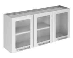 Armário de Cozinha Aéreo 3 Portas de Vidros IPV3 120 cm Branco Itatiaia (557919)