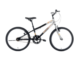 Bicicleta Juvenil Win Aro 20 Aço Carbono ZM201S Inox/Preto Houston Bike (652252)