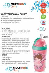 Copo Termico Com Canudo de Silicone Cool Multikids Baby (460514)