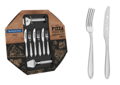 Kit para Pizza Tramontina Laguna em Aço Inox 14 peças