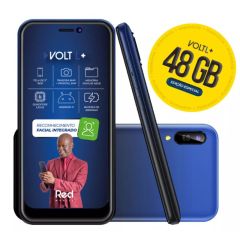 Smartphone Red Mobile Volt L 48Gb Preto/Azul Ftc (642970)