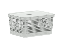 Cesto Grid  CG250 com Tampa 8 L Branco - Ou (645982)