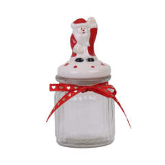 Pote 56986001 Em Vidro 300 Ml Papai Noel C/ Tampa Colorido - D&A (658518)