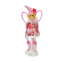 Boneco De Natal Fada Rosa  35 Cm Pendurar  59131001 - D&A (658592)