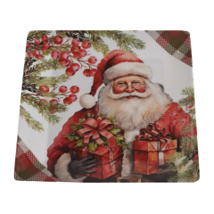 Travessa 27421 Quadrada 25Cm Melamine Natal Yangzi (659833)