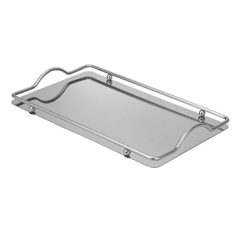 Bandeja Retangular Em Inox Com Alcas 34,5 X 21,5 Cm - Unygift (671705)